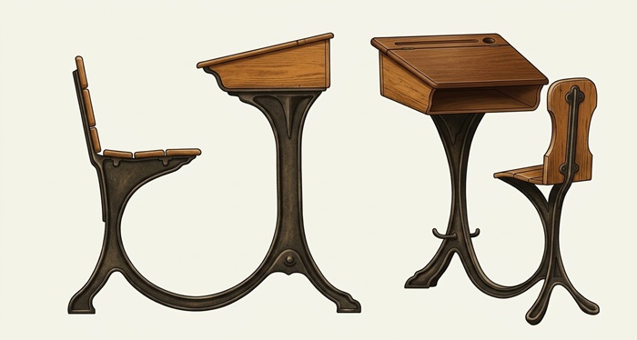 Table isol�e de type Menier pour les �coles de Noisiel