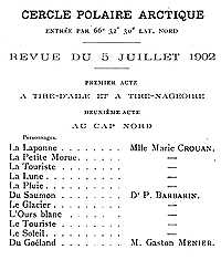 la Revue du Cercle..... Polaire